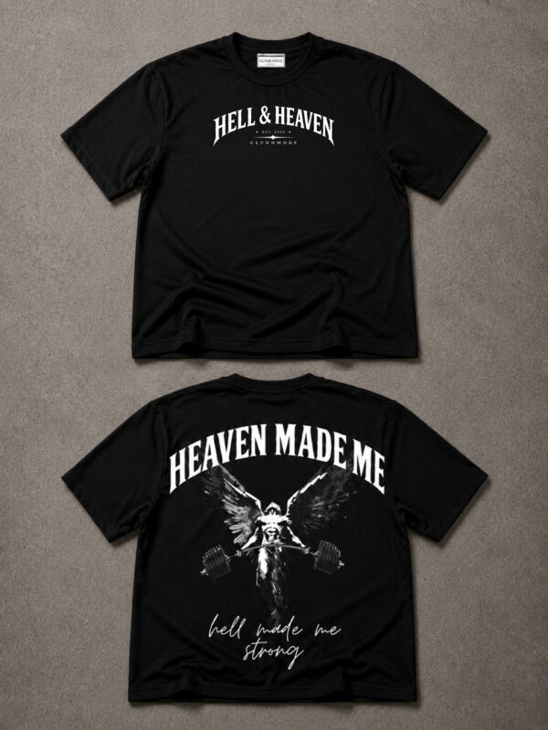 Hell & Heaven Oversized Tee – Black