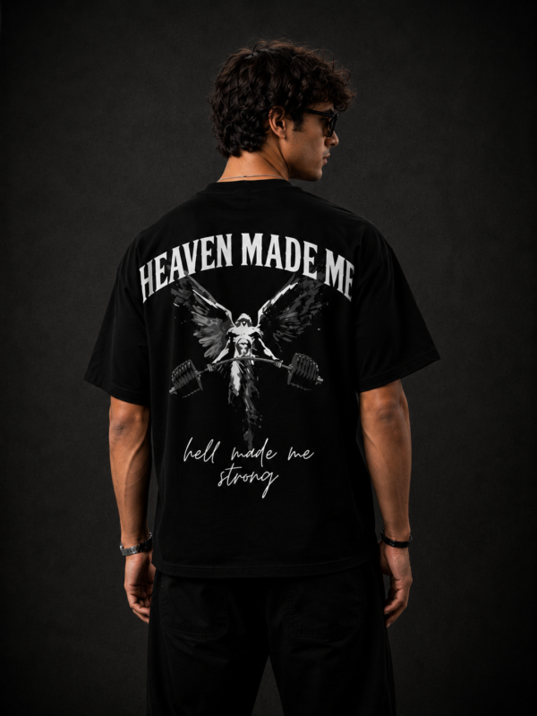 Hell & Heaven Oversized Tee – Black