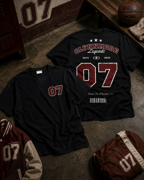 CLYNN MODE Legends 07 Oversized Graphic T-shirt for men | Premium 240 GSM Cotton Streetwear Tee